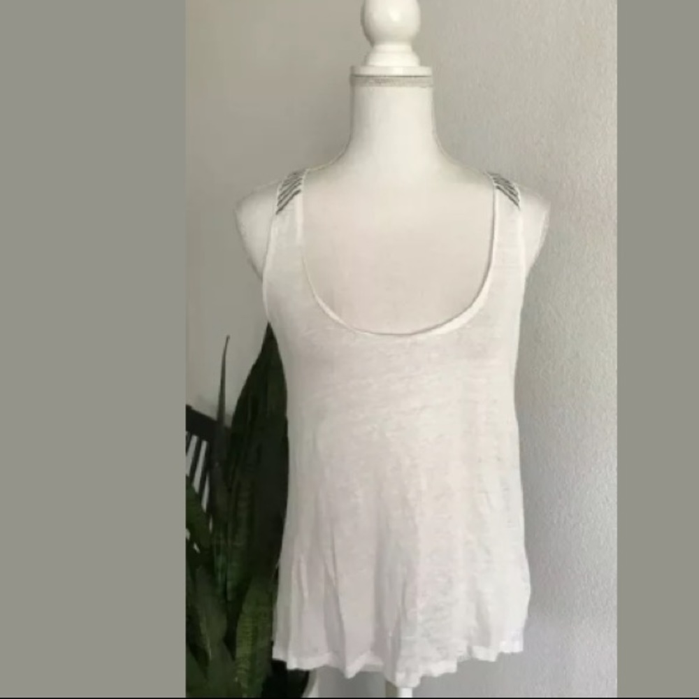 Paige Linen Stripe Tank Top Size XS